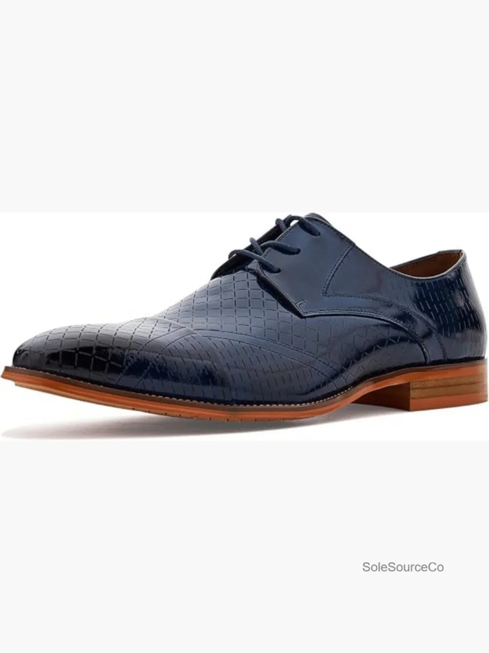 Premium Leather Cap Toe Oxford Shoes Memory Foam Lace-Up Formal Dress